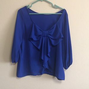 Blue low back top